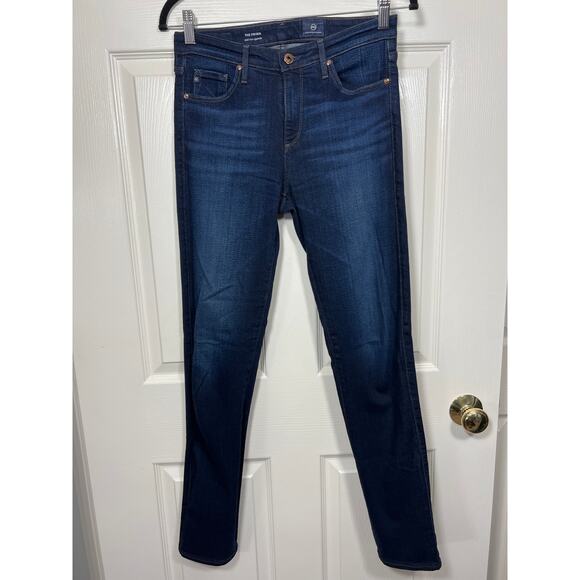AG AJeans Prima Mid Rise Cigarette Leg Jean Dark Blue Women's 27 - Picture 1 of 6